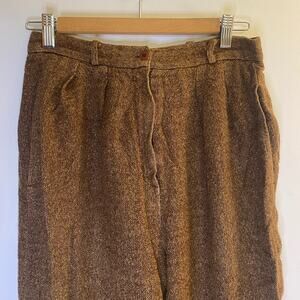 Vintage Anne Klein II Silk-Wool Blend Lined Trousers